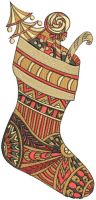 Christmas sock 8 embroidery design