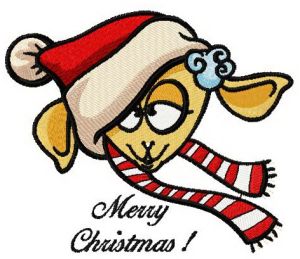 Romantic sheep embroidery design