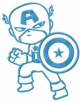 Captain's defence embroidery design