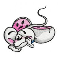 Diddl sleep embroidery design