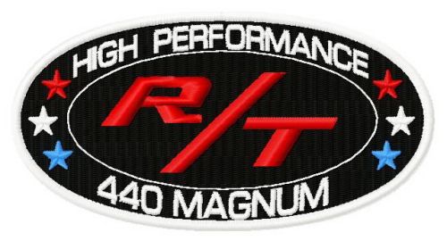 R/T 440 Magnum logo machine embroidery design