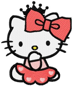 Hello Kitty Little Princess embroidery design