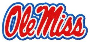 Ole Miss Rebels alternative logo embroidery design
