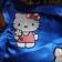 Blue embroidered pillowcase with Hello Kitty