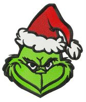 Lil miss grinch embroidery design