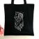 embroidered bag with woman and fox free design