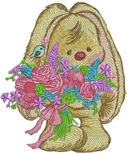 Sad bunny Mi machine embroidery design