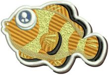 Clownfish embroidery design