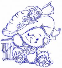 Fashion teddy bear 5 embroidery design