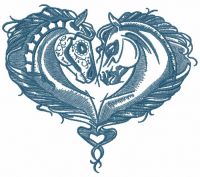 Horse heart 4 embroidery design