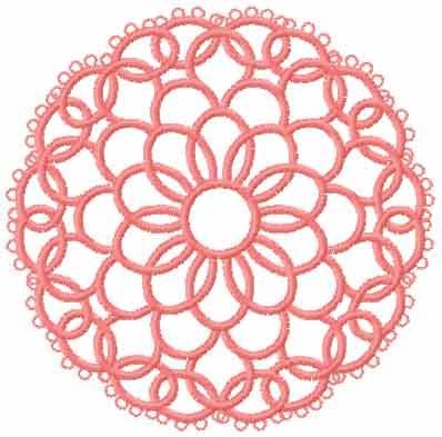 Lace free embroidery design