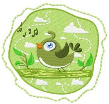 Bird's trill embroidery design
