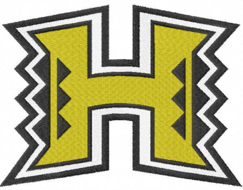 University of Hawaii logo embroidery design