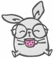 My morning cup of tea embroidery design