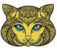 Ornament cat embroidery design