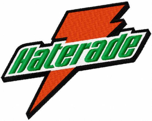 Haterade logo embroidery design