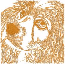 Dog big sketch embroidery design