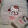 Hello Kitty with Rose embroidered on white bath towel