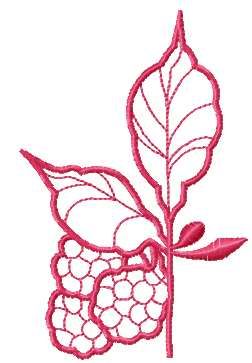 Pink berries free embroidery design