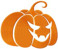 Pumpkin Halloween symbol free embroidery design