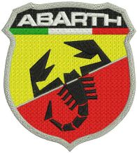 Abarth logo embroidery design