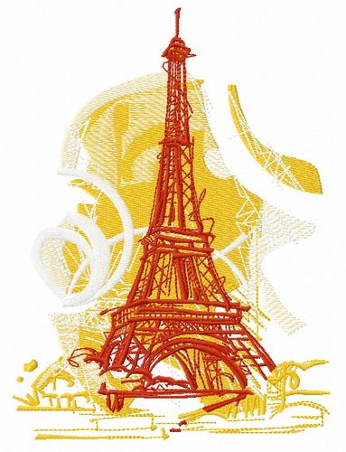 Eiffel Tower 2 machine embroidery design      