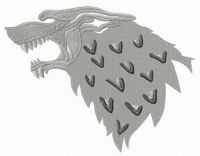 Stark mascot from Game of Thrones embroidery design