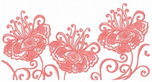 Fragile flower 9 machine embroidery design      
