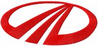 Mahindra sign embroidery design