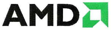 AMD logo machine embroidery design