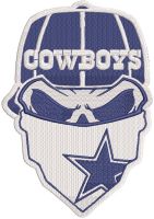 Dallas Cowboys Skull logo embroidery design
