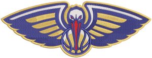 New Orleans Pelicans logo symbol embroidery design
