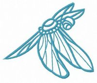 Small dragonfly embroidery design