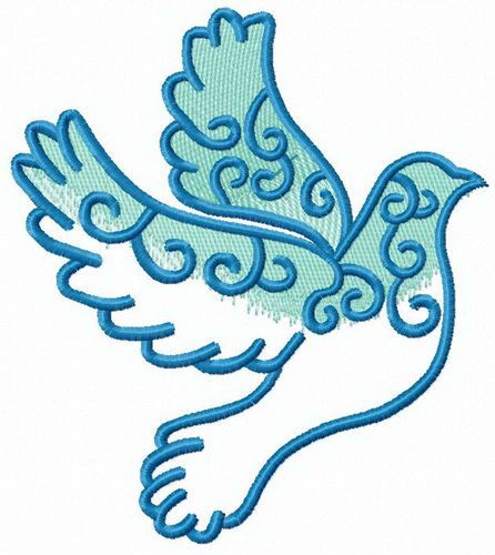 Symbol of peace machine embroidery design