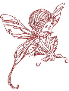 Mushroom fairy 4 embroidery design