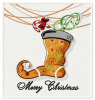 Christmas sock 3 embroidery design