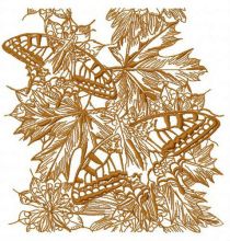 Autumn butterflies 2 embroidery design