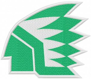 North Dakota fighting hawks old logo embroidery design