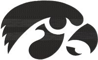Iowa Hawkeyes Primary Logo embroidery design