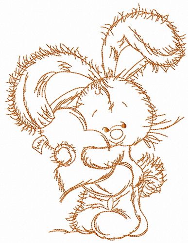 Bunny hugs your heart 3 machine embroidery design