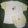 Hello kitty with toy embroidered on white baby wear