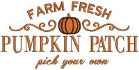 Farm fresh pumpkin patch embroidery design