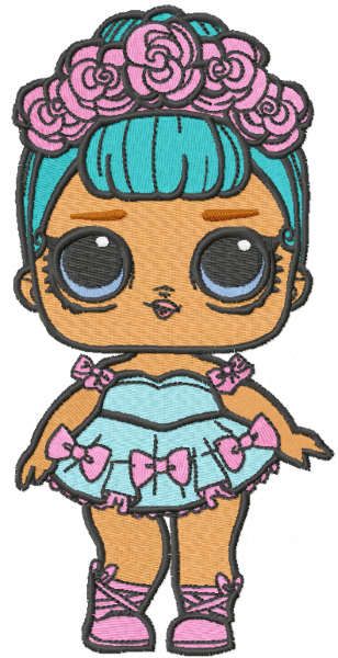 Lol Surprise doll embroidery design