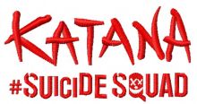 Suicide Squad Katana 3 embroidery design