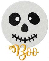 Boo scary smile free machine embroidery design