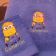 Minion design on embroidered towel 
