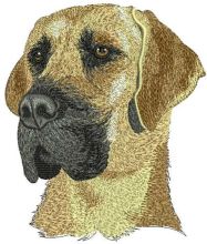 Great dane dog embroidery design