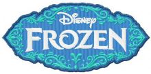 Frozen logo embroidery design