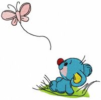 Curious mouse 3 embroidery design