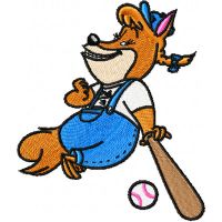 Foxy Loxy embroidery design